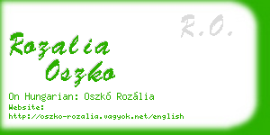 rozalia oszko business card