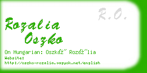 rozalia oszko business card